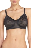 Wacoal Visual Effects Soft Cup Lace Minimizer Bra In Black