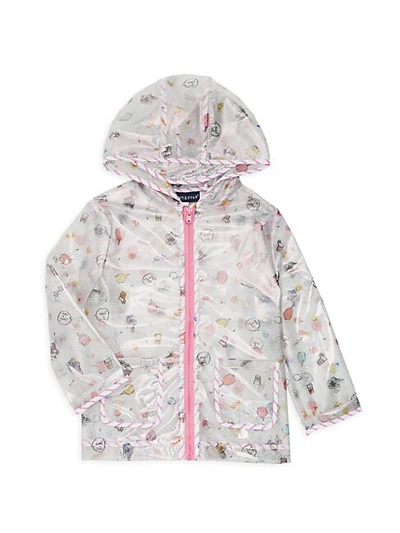 Andy & Evan Kids' Little Girl's & Girl's Glitter Printed Rain Jacket