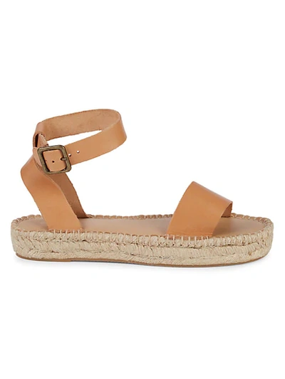 Soludos Women's Cadiz Leather Espadrille Sandals In Brown