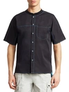 MADISON SUPPLY BASEBALL COLLAR SHORT-SLEEVE SHIRT,0400012440023