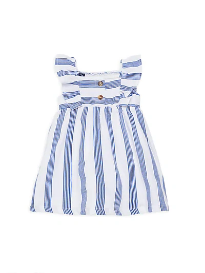 Andy & Evan Baby Girl's Striped Cotton Dress In White Stripe