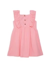 Andy & Evan Little Girl's & Girl's Flutter-sleeve Cotton Dress In Pretty Pink