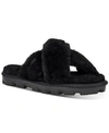 Ugg Fusette Crossover-strap Slides In Black