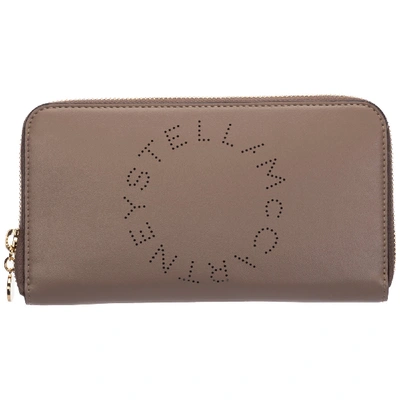 Stella Mccartney Stella Logo Wallet In Marrone