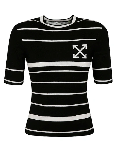 Off-white Knit Basic Arrow T-shirt In Black