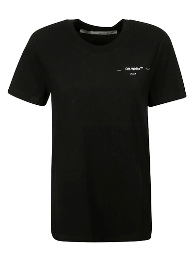 Off-white Corals Print T-shirt In Black Cotton In Nero