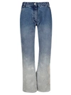 Off-white Faded Mid-rise Kick-flare Jeans In Bleach