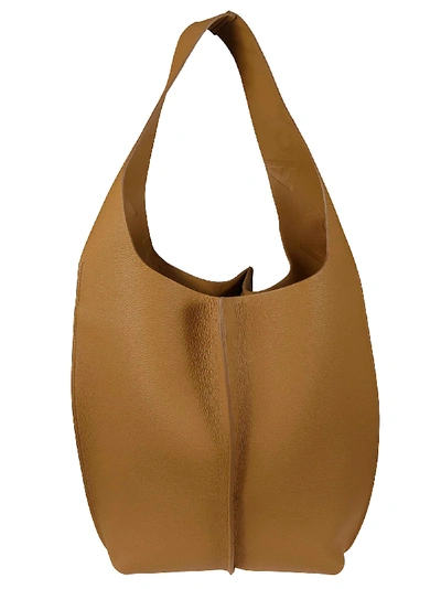 Acne Studios Round Handle Tote In Brown