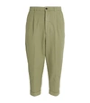 AMI ALEXANDRE MATTIUSSI AMI COTTON CANVAS TROUSERS,15291020