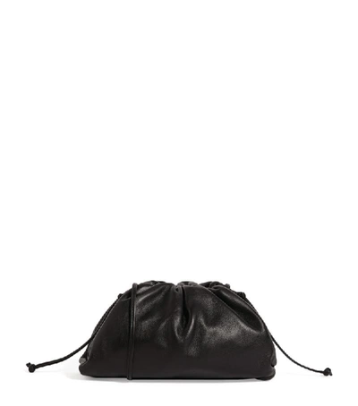 Bottega Veneta Mini Leather Pouch Clutch Bag In Grey
