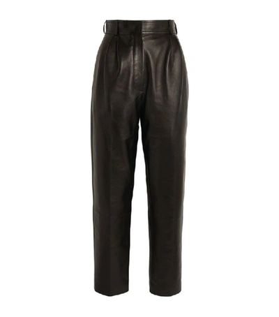 Alexander Mcqueen Leather Cropped Trousers