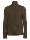 Rag & Bone Slade Three-button Wool Blazer In Army Green