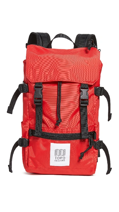Topo Designs Mini Rover Pack In Red/red