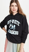 Off-white Swimming Print Sweatshirt In Black White