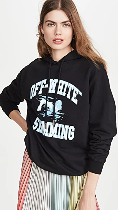 Off-white Swimming Hoodie In Black