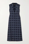 AKRIS HENRY CHECKED COTTON AND SILK-BLEND VEST
