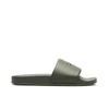 Msgm Men's Micro-logo Pool Slides In Green