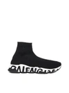 Balenciaga Speed 2.0 Lt Sock Sneaker In Black White Black