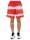 Msgm Bermuda With Coulisse In Rosso