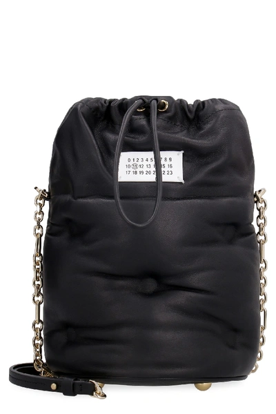 Maison Margiela Glam Slam Leather Bucket Bag In Black