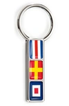 M-clipr M-clip Nautical Flag Key Ring In Silver