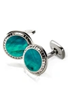 M-CLIPR ABALONE CUFF LINKS,SS-CLC-TLAW