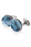 M-CLIPR STAINLESS STEEL CUFF LINKS,SS-CLB-GRMP-EB