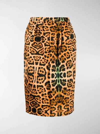 Dries Van Noten Sepa Leopard Print Skirt In Neutrals