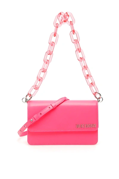 Ireneisgood Plexi Chain Mini Bag In Fuchsia,pink