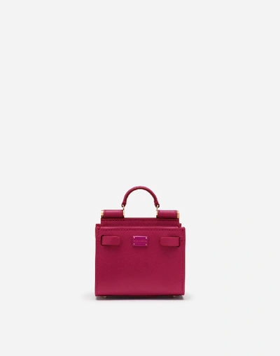 Dolce & Gabbana Calfskin Sicily 62 Micro Tote Bag In Pink