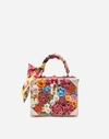 DOLCE & GABBANA DOLCE & GABBANA HANDBAGS - DOLCE BOX BAG IN RESIN WITH EMBROIDERED FLOWERS
