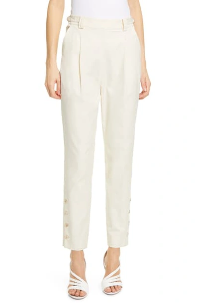 Aje Prima Button Cuff Slim Trousers In Sand