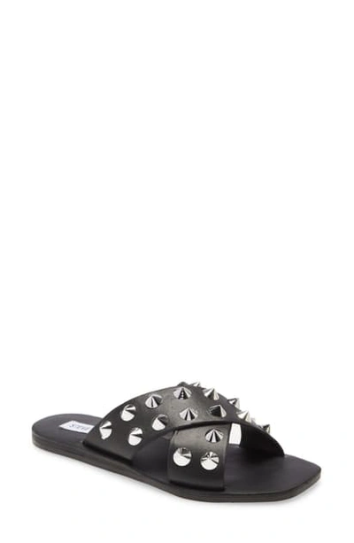 Steve Madden Spike Slide Sandal In Black Multi
