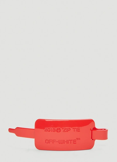 Off-white Zip-tie Hair Clip In Red