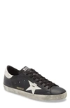 Golden Goose Super-star Sneaker In Black/ White Star