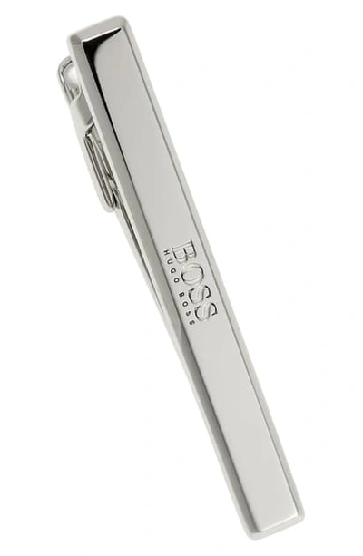 Hugo Boss Tel Tie Bar In Slvr