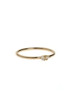Wwake Double Stone Ring In Gold