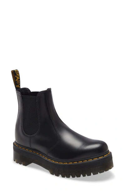 Dr. Martens' 2976 Quad Faux Shearling Chelsea Boot In Black