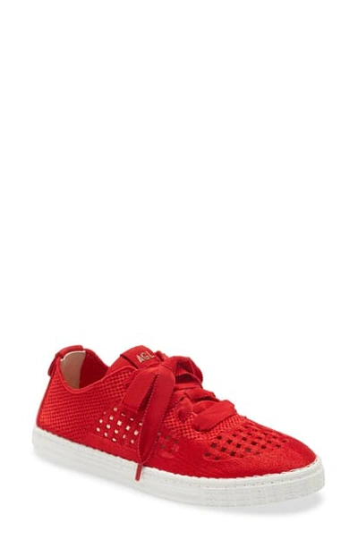 Agl Attilio Giusti Leombruni Crochet Sneaker In Red