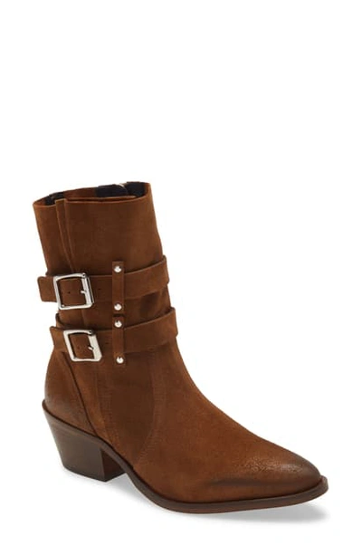 Allsaints Harriet Boot In Tan Suede