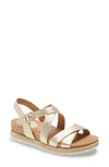 Söfft Beechwood Platform Sandal In Platinum Leather