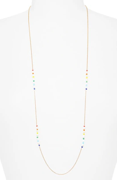 Argento Vivo Long Pearl & Bead Chain Necklace In Gold