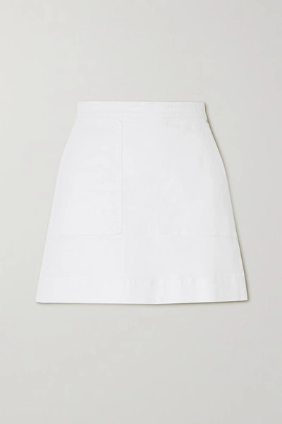 Alex Mill Cotton-blend Twill Mini Skirt In White