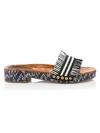 COACH Brayden Raffia Slide Sandals