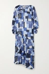 BY MALENE BIRGER AMILY ASYMMETRIC TIERED PRINTED COTTON-VOILE MAXI DRESS