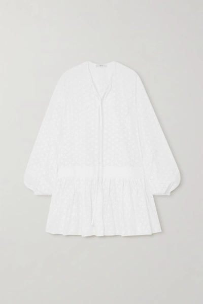 Matin Broderie Anglaise Cotton Mini Dress In White