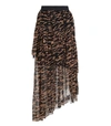 ZIMMERMANN Wavelength Tiered Skirt in Sumatran Stripe