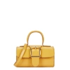 RYLAN 3.17 MINI YELLOW LEATHER TOP HANDLE BAG,3828114