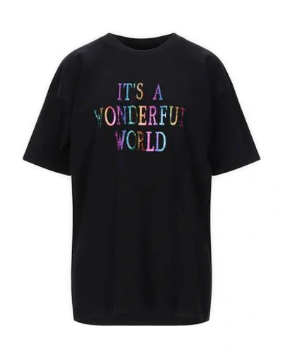 Alberta Ferretti T-shirts In Black