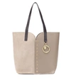 SEE BY CHLOÉ GAIA SMALL LEATHER AND SUEDE TOTE,P00447494